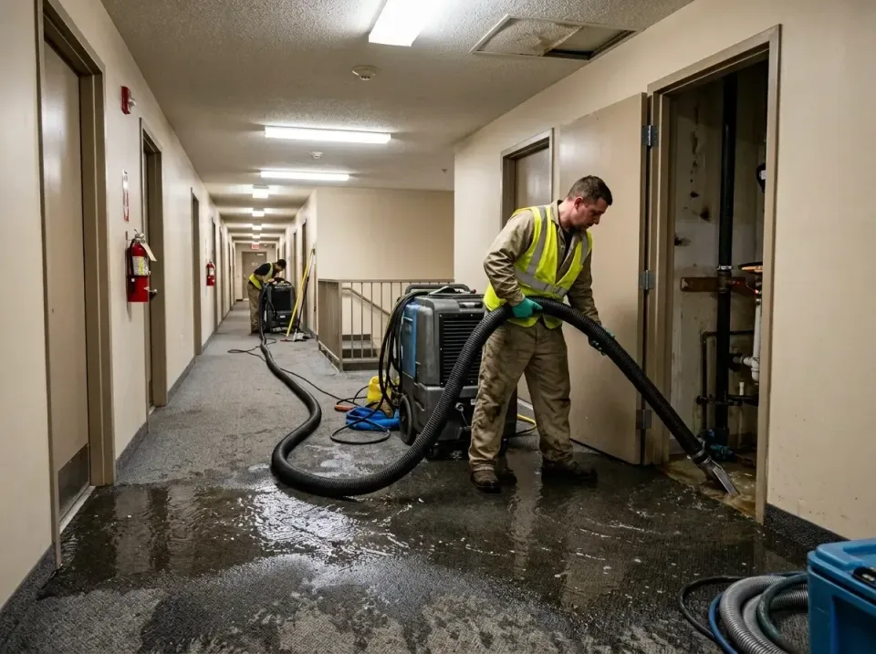 multi-unit-apartment-hallway-f-005 — frequently asked questions, Emergency Burst Pipe Water Extraction & Removal in Moss Blu…